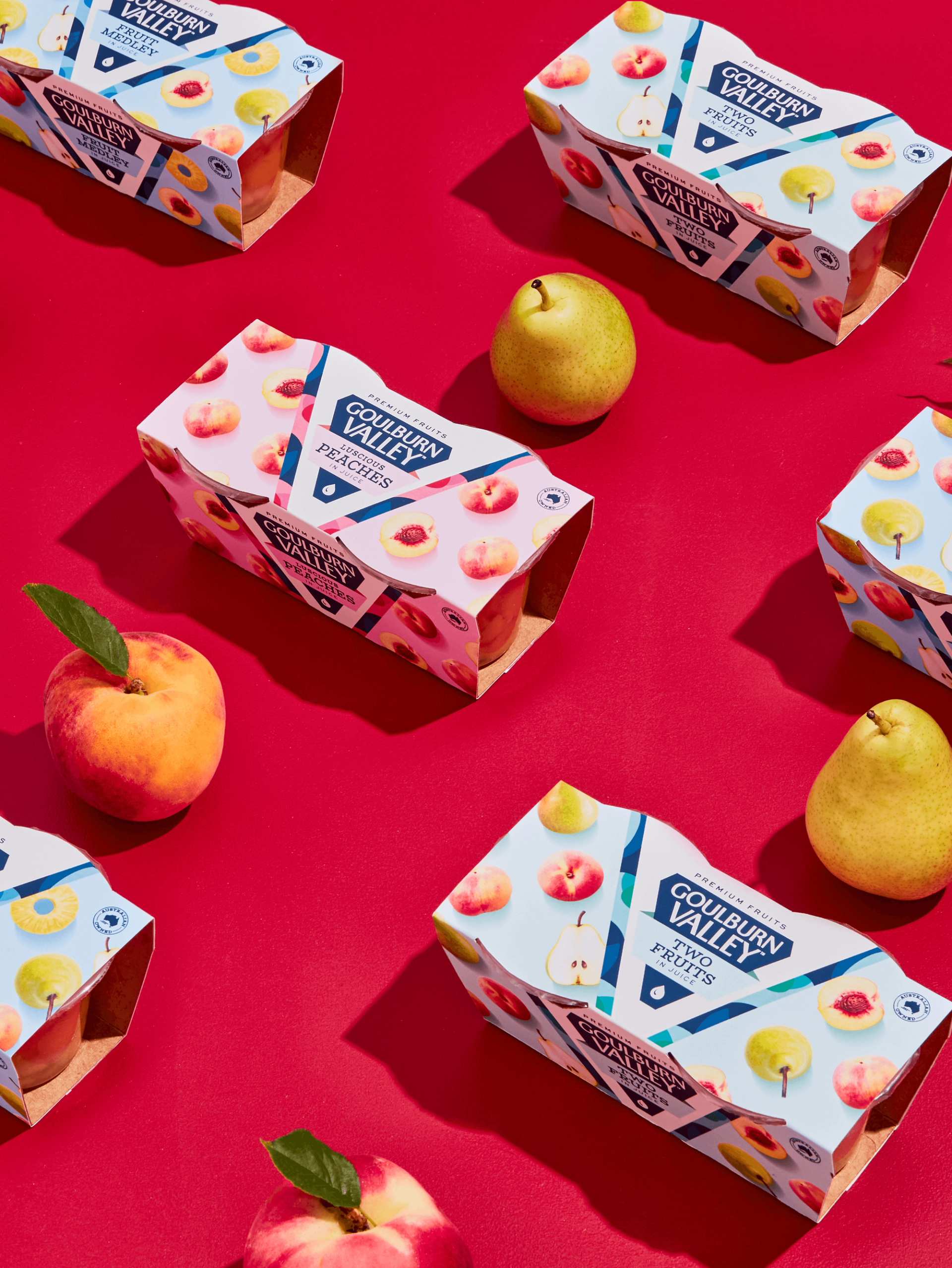 Tiled fruit and Goulburn Valley product range packaging design by agency Our Revolution
